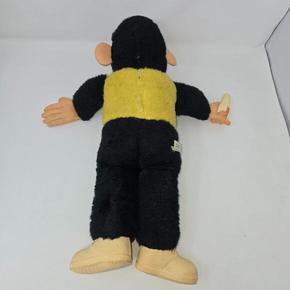 Vintage Zippy Monkey Mr Bim Zip Plush Banana Toy Rubber Face Doll 16" - Picture 12 of 16